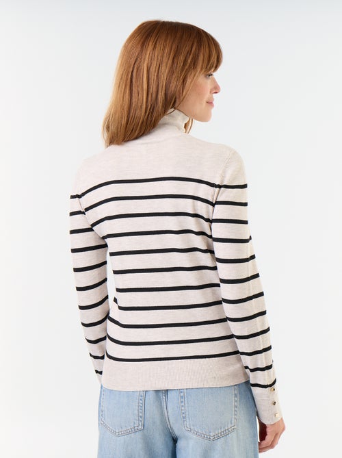 Jersey de punto fino con cuello vuelto - Kiabi Jersey de punto fino con cuello vuelto - Kiabi