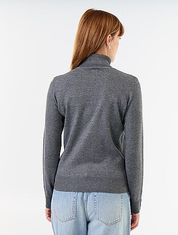 Jersey de punto fino con cuello vuelto