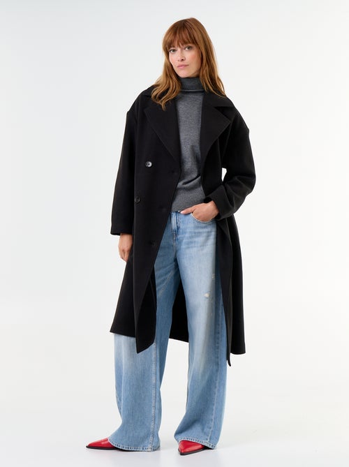 Jersey de punto fino con cuello vuelto - Kiabi