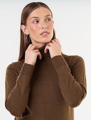 Jersey de punto fino con cuello vuelto