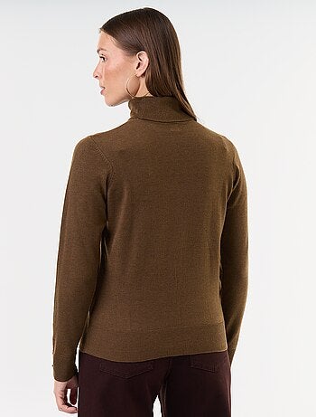 Jersey de punto fino con cuello vuelto