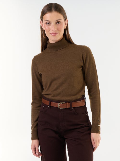 Jersey de punto fino con cuello vuelto - Kiabi Jersey de punto fino con cuello vuelto - Kiabi