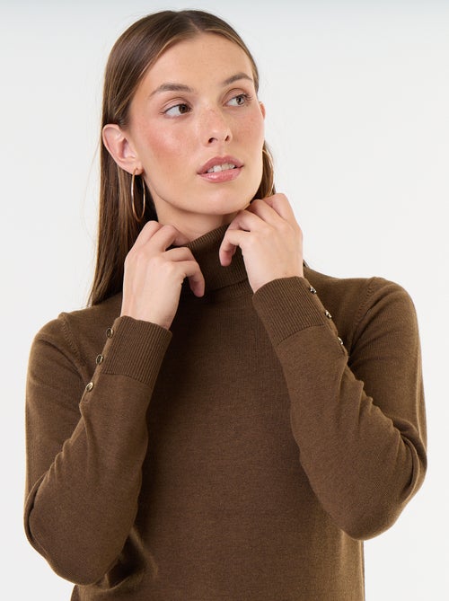 Jersey de punto fino con cuello vuelto - Kiabi Jersey de punto fino con cuello vuelto - Kiabi