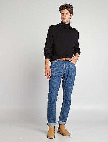 Jersey de punto fino con cuello vuelto