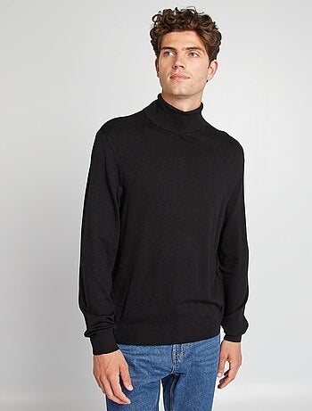 Jersey de punto fino con cuello vuelto