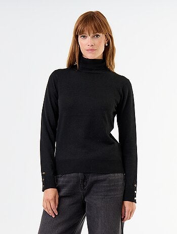 Jersey de punto fino con cuello vuelto