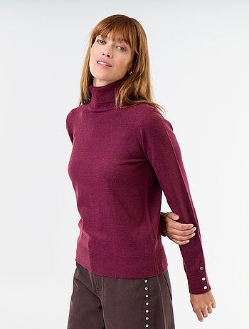 Jersey de punto fino con cuello vuelto