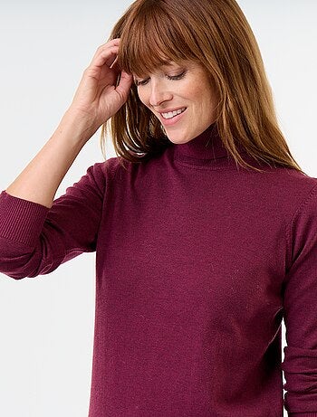 Jersey de punto fino con cuello vuelto