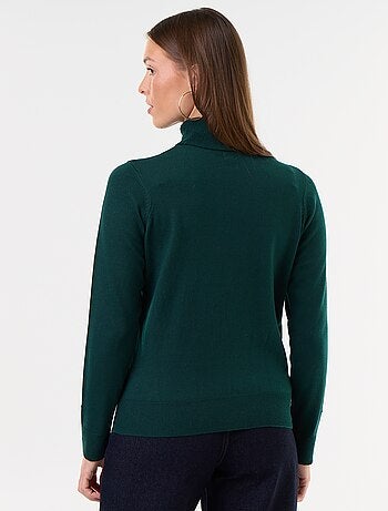 Jersey de punto fino con cuello vuelto