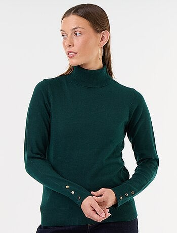 Jersey de punto fino con cuello vuelto