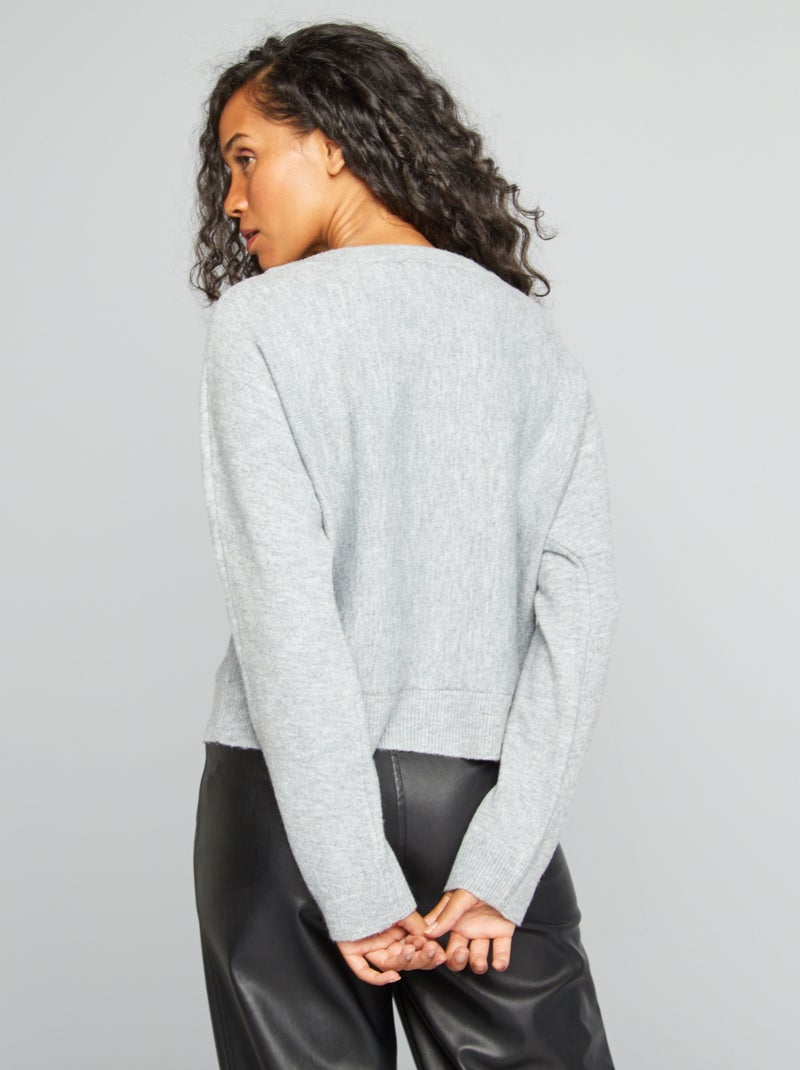 Jersey de punto fino GRIS - Kiabi