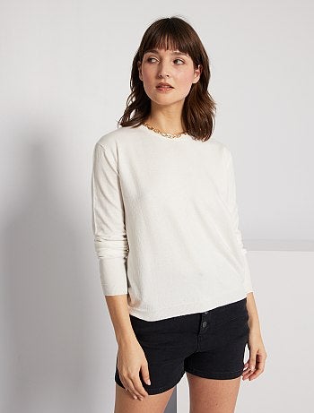 Jersey de punto fino liso - Kiabi