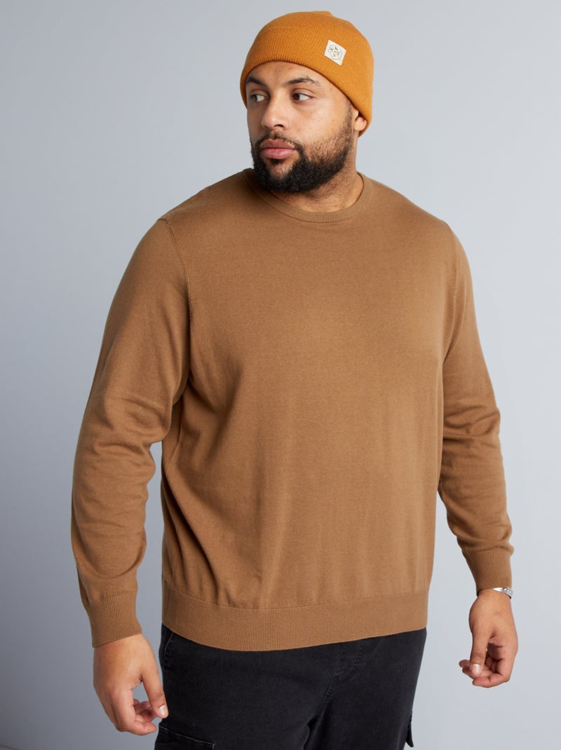 Jersey de punto fino MARRON - Kiabi