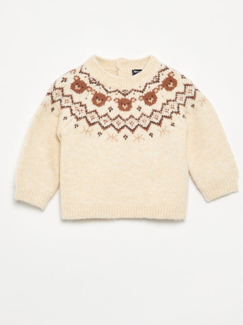 Jersey de punto fino 'Navidad' - Kiabi
