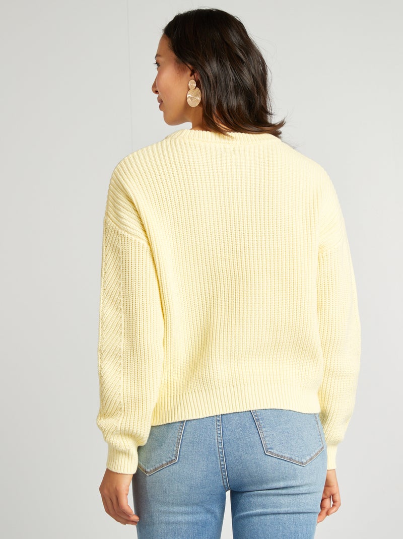 Jersey de punto grueso AMARILLO - Kiabi