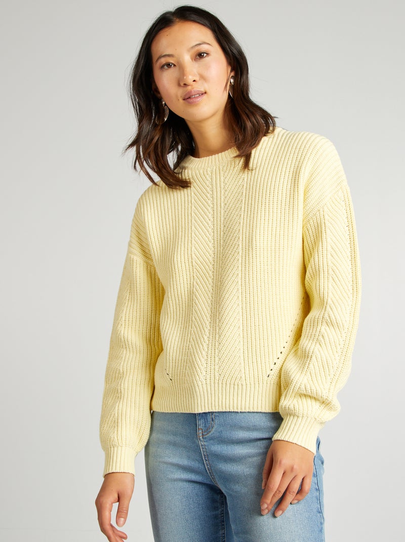 Jersey de punto grueso AMARILLO - Kiabi