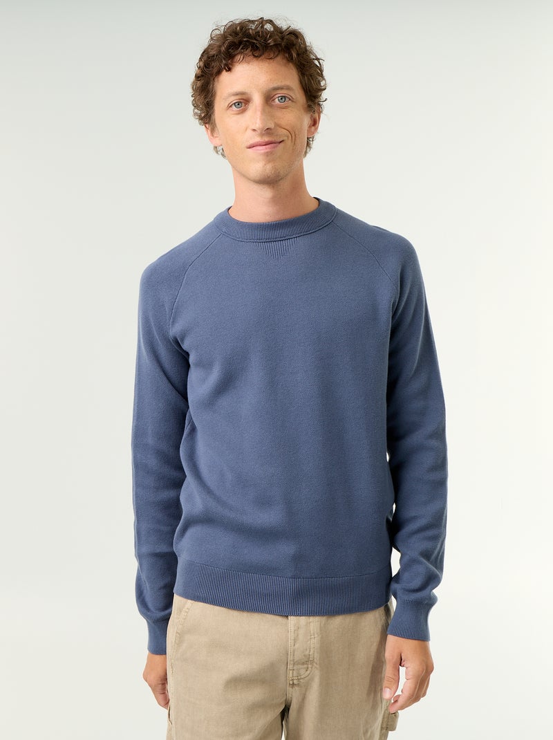 Jersey de punto grueso Azul - Kiabi