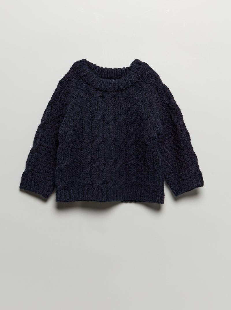 Jersey de punto grueso azul - Kiabi
