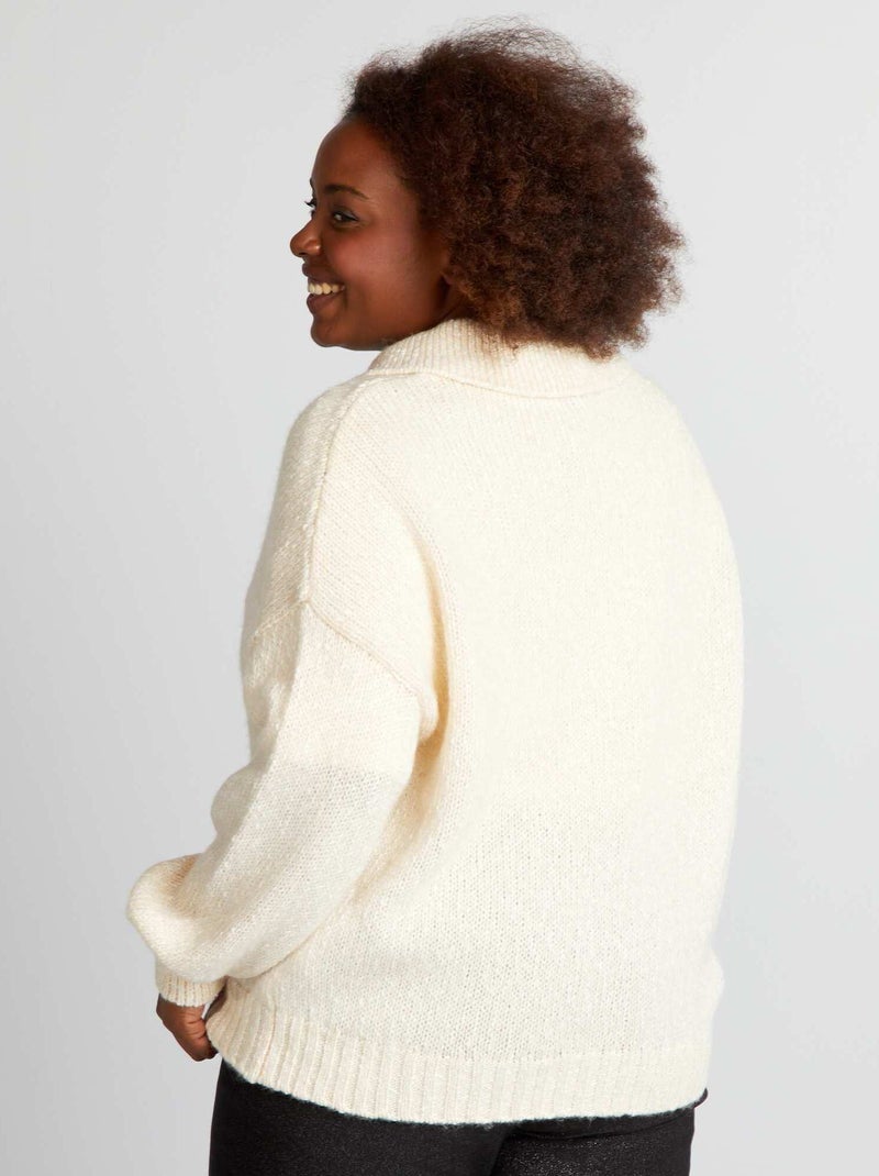 Jersey de punto grueso BEIGE - Kiabi