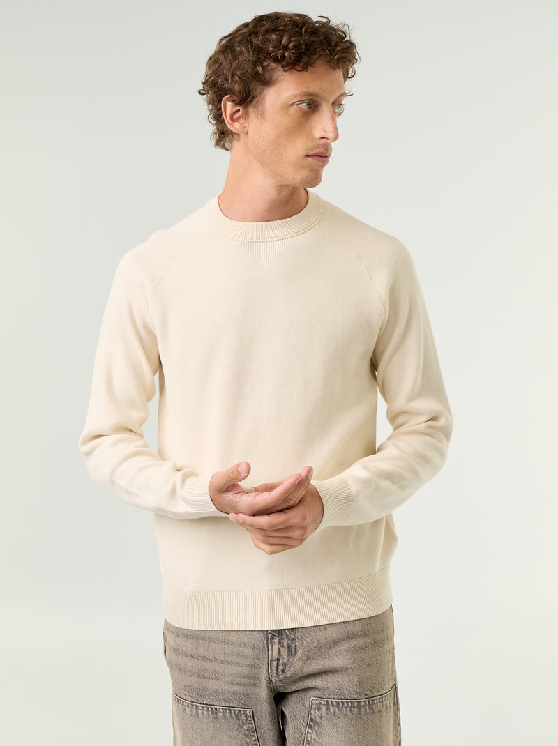 Jersey de punto grueso Blanco - Kiabi