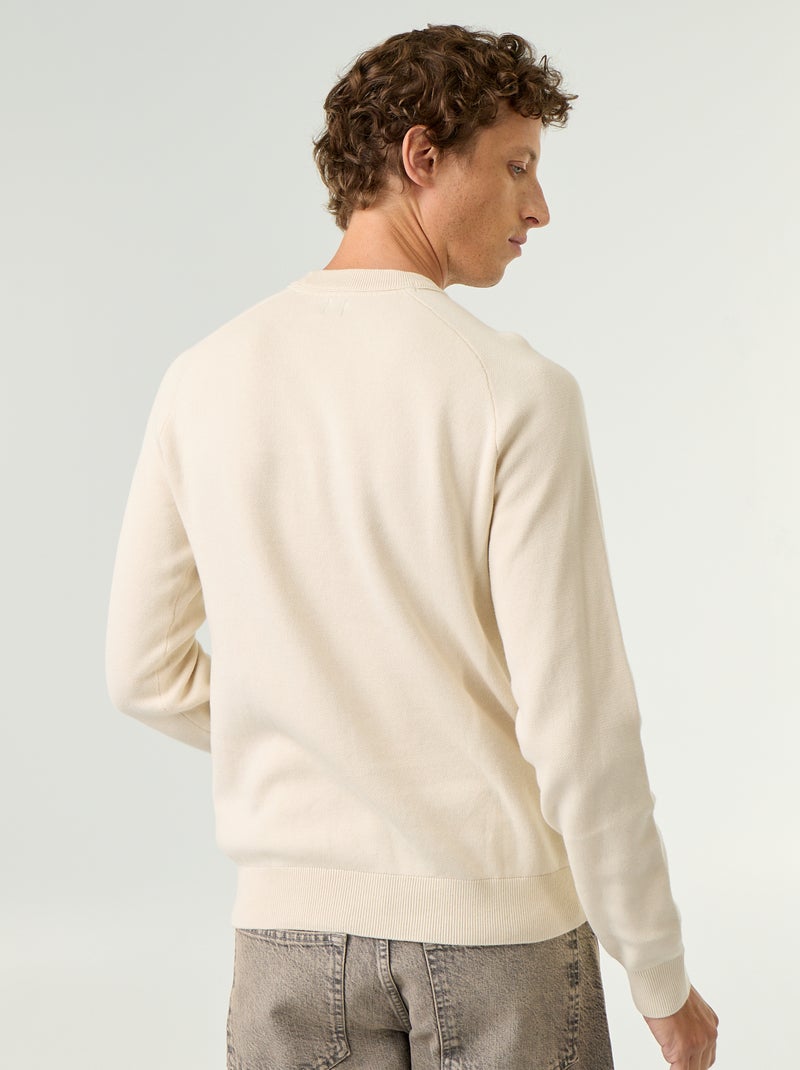 Jersey de punto grueso Blanco - Kiabi