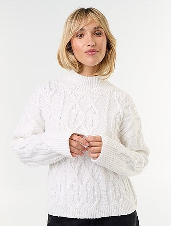 Jersey de punto grueso con cuello alto