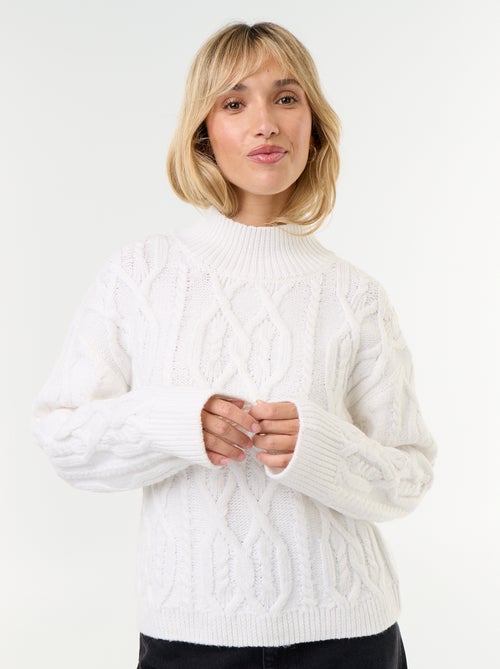 Jersey de punto grueso con cuello alto - Kiabi