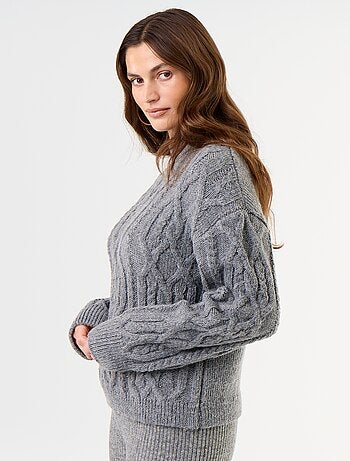 Jersey de punto grueso con cuello alto