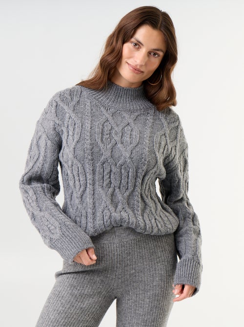 Jersey de punto grueso con cuello alto - Kiabi Jersey de punto grueso con cuello alto - Kiabi