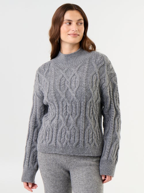 Jersey de punto grueso con cuello alto - Kiabi Jersey de punto grueso con cuello alto - Kiabi