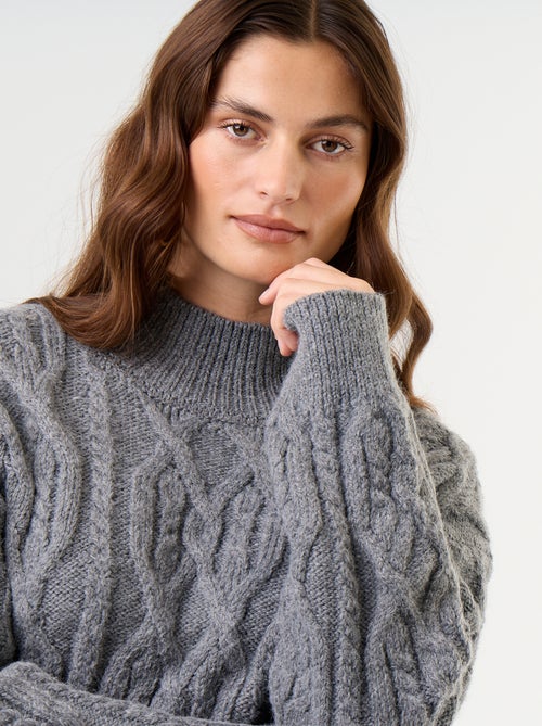 Jersey de punto grueso con cuello alto - Kiabi Jersey de punto grueso con cuello alto - Kiabi