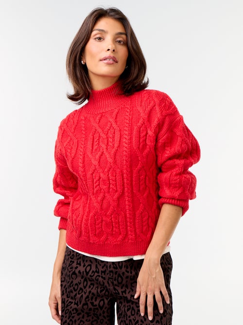 Jersey de punto grueso con cuello alto - Kiabi