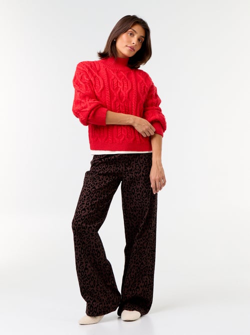 Jersey de punto grueso con cuello alto - Kiabi