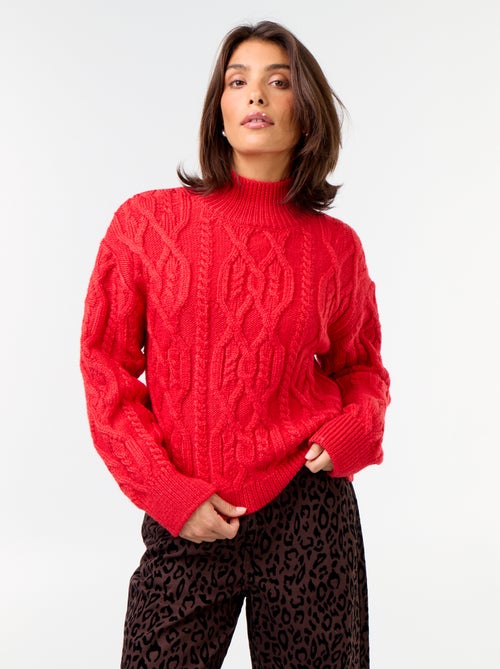 Jersey de punto grueso con cuello alto - Kiabi