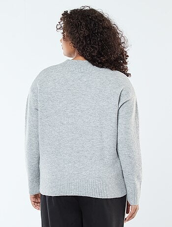 Jersey de punto grueso con cuello en V