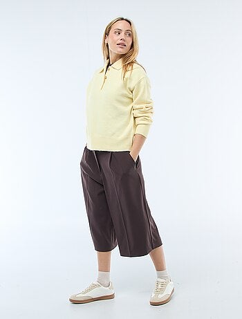 Jersey de punto grueso con cuello polo