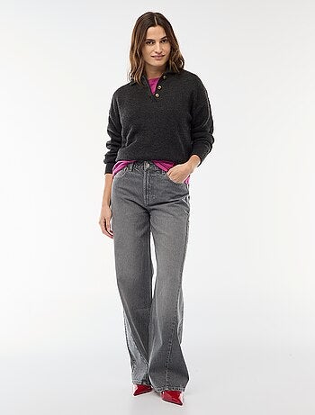 Jersey de punto grueso con cuello polo