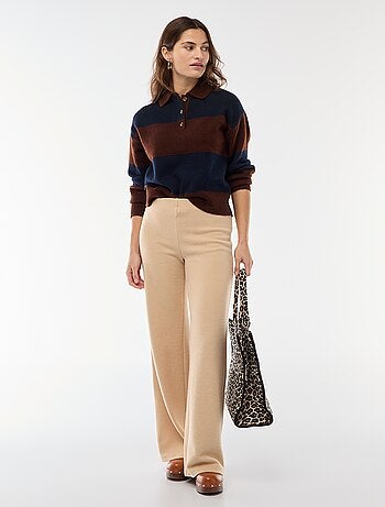 Jersey de punto grueso con cuello polo