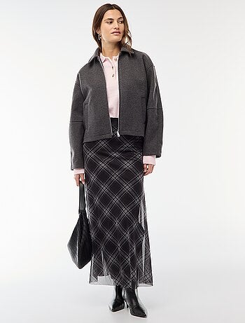 Jersey de punto grueso con cuello polo