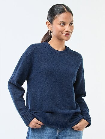 Jersey de punto grueso con cuello redondo