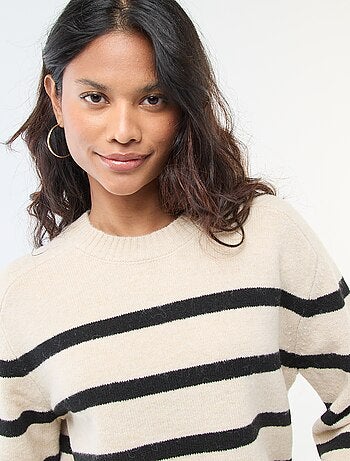 Jersey de punto grueso con cuello redondo