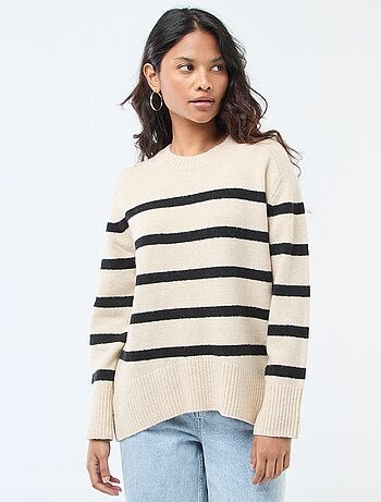 Jersey de punto grueso con cuello redondo