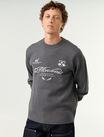 Jersey de punto grueso con cuello redondo