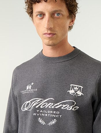 Jersey de punto grueso con cuello redondo