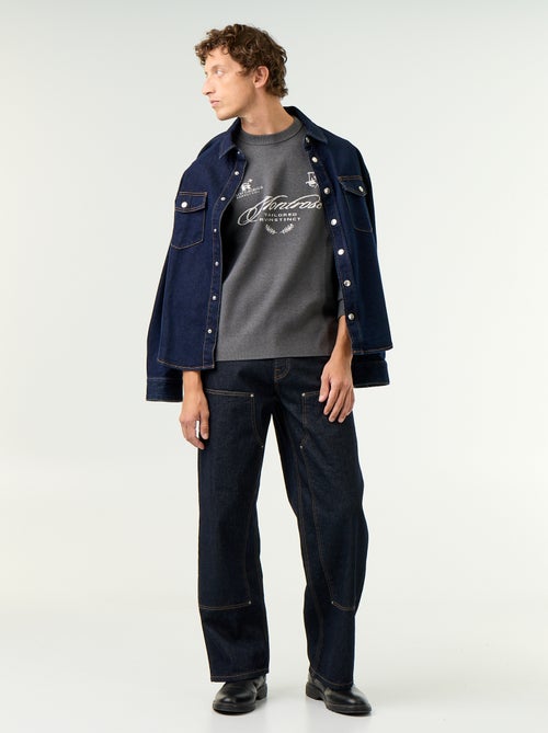 Jersey de punto grueso con cuello redondo - Kiabi Jersey de punto grueso con cuello redondo - Kiabi