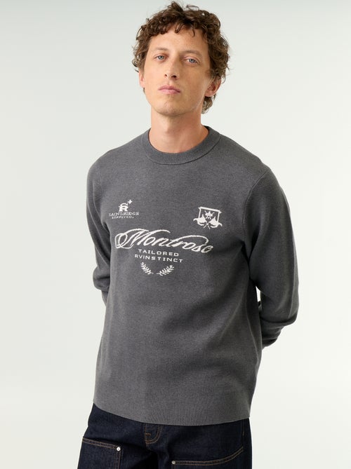 Jersey de punto grueso con cuello redondo - Kiabi Jersey de punto grueso con cuello redondo - Kiabi