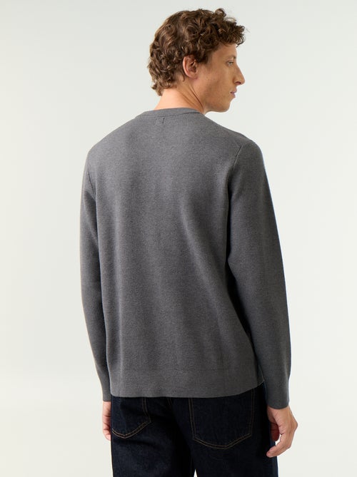 Jersey de punto grueso con cuello redondo - Kiabi Jersey de punto grueso con cuello redondo - Kiabi