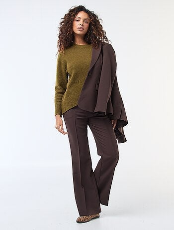 Jersey de punto grueso con cuello redondo