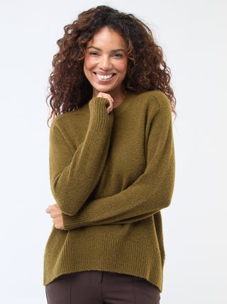 Jersey de punto grueso con cuello redondo