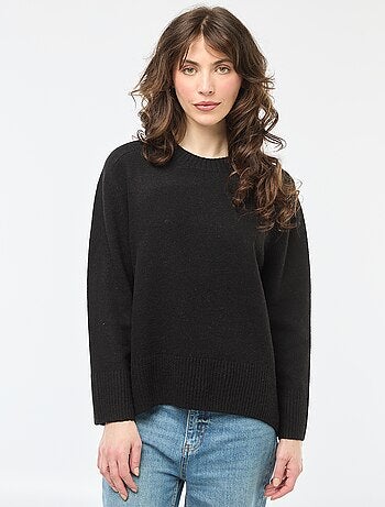 Jersey de punto grueso con cuello redondo